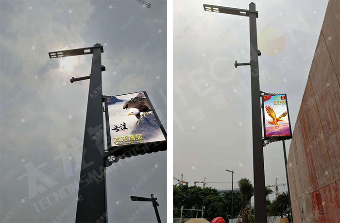 廣州國際創新城應用LED燈桿屏 廣州國際創新城應用LED燈桿屏